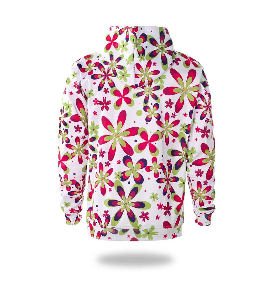 Colorful Floral Graphic Pullover Hoodie by Vimost Sportswear