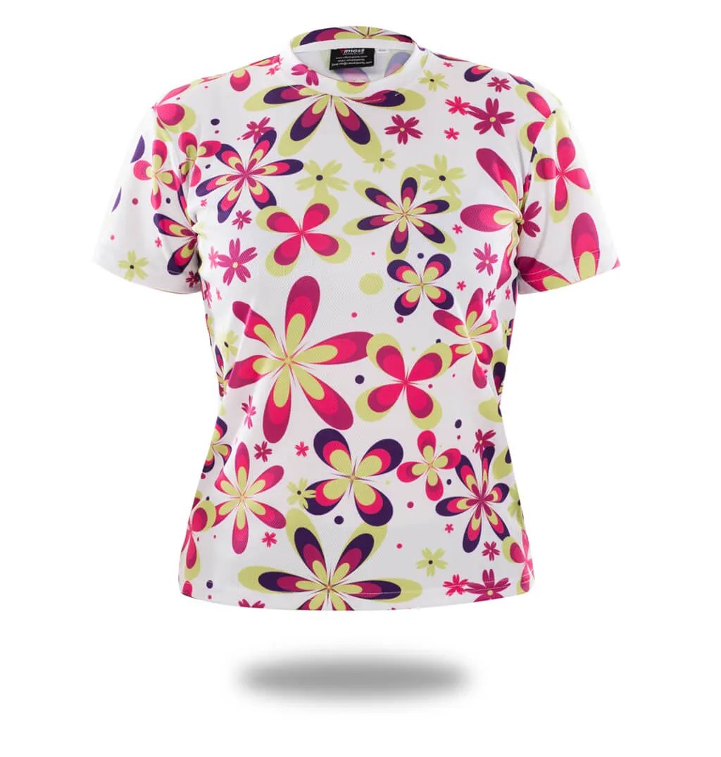 Women Colorful Floral Sublimation T-Shirt by Vimost Sportswear