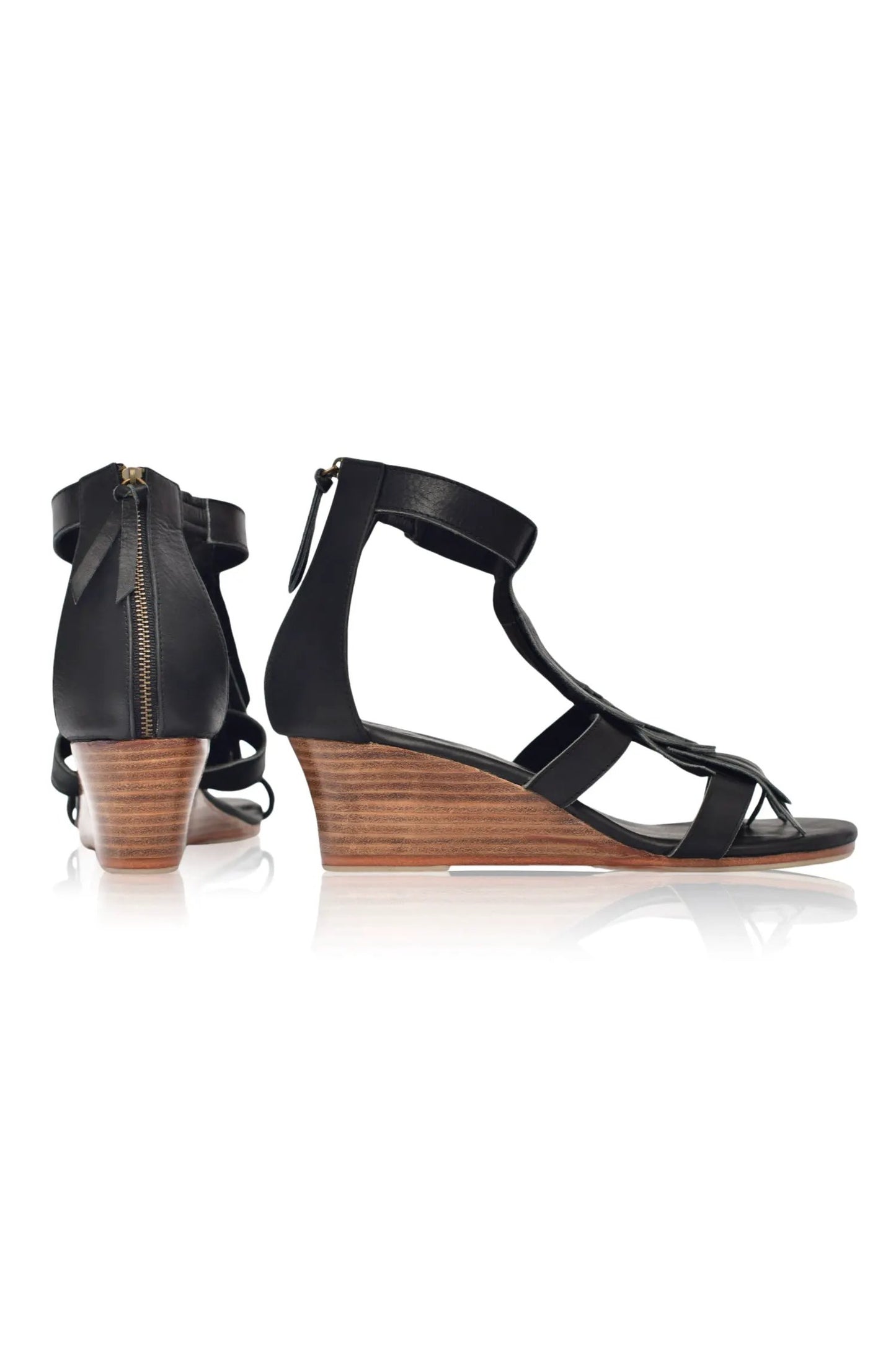 Fly Away Fringe Wedge Sandals by ELF