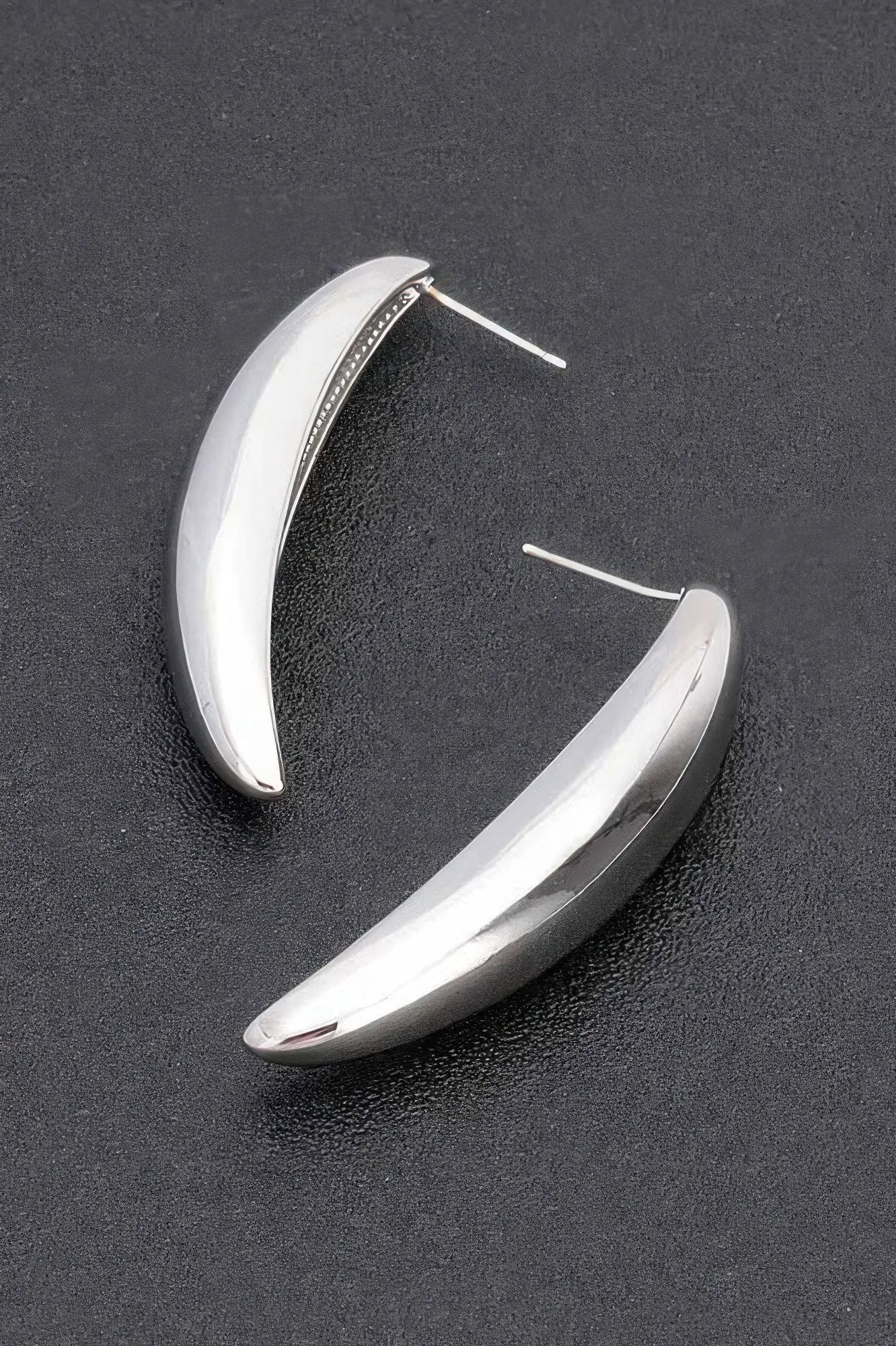 GUGGENHEIM Curved Metal Vintage Stud Earrings: BYMANYC ® New York by BYMANYC ® New York