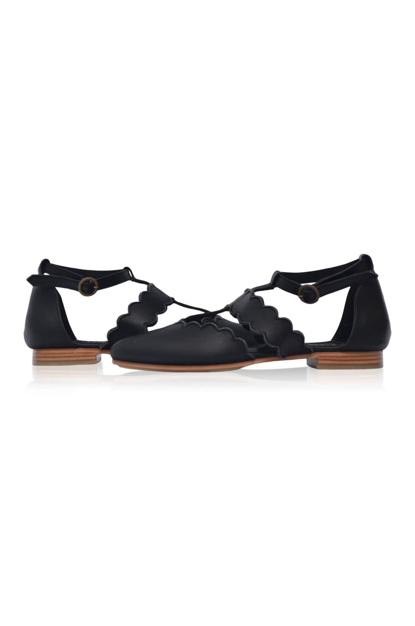 Gardenia Scalloped Pointed Toe Flats by ELF