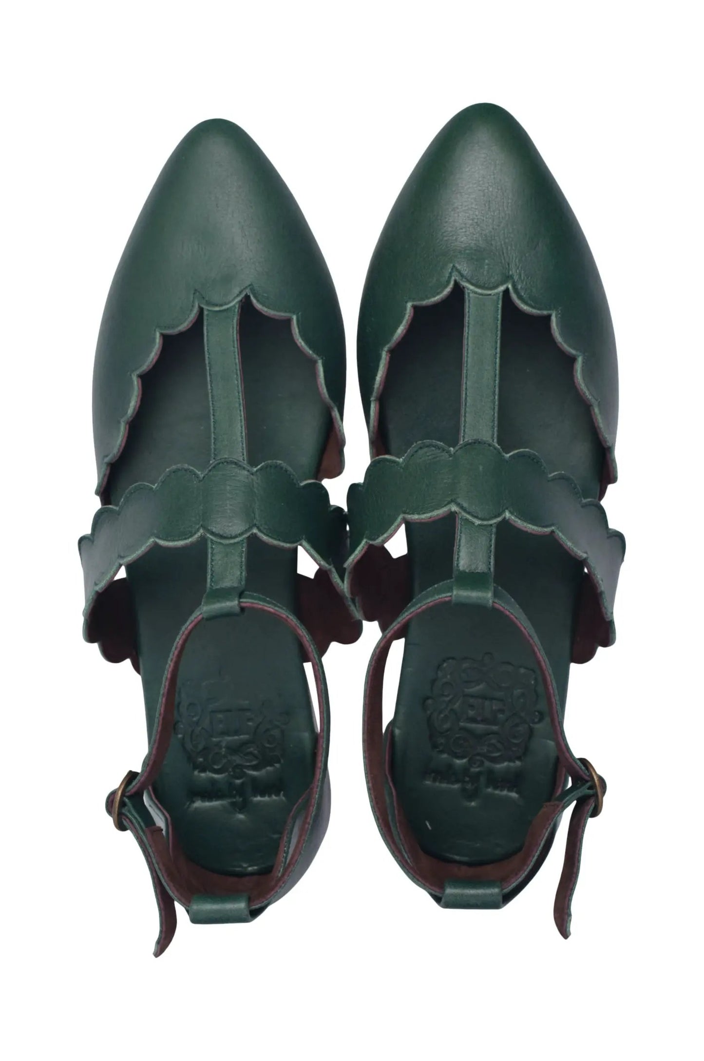 Gardenia Scalloped Pointed Toe Flats by ELF