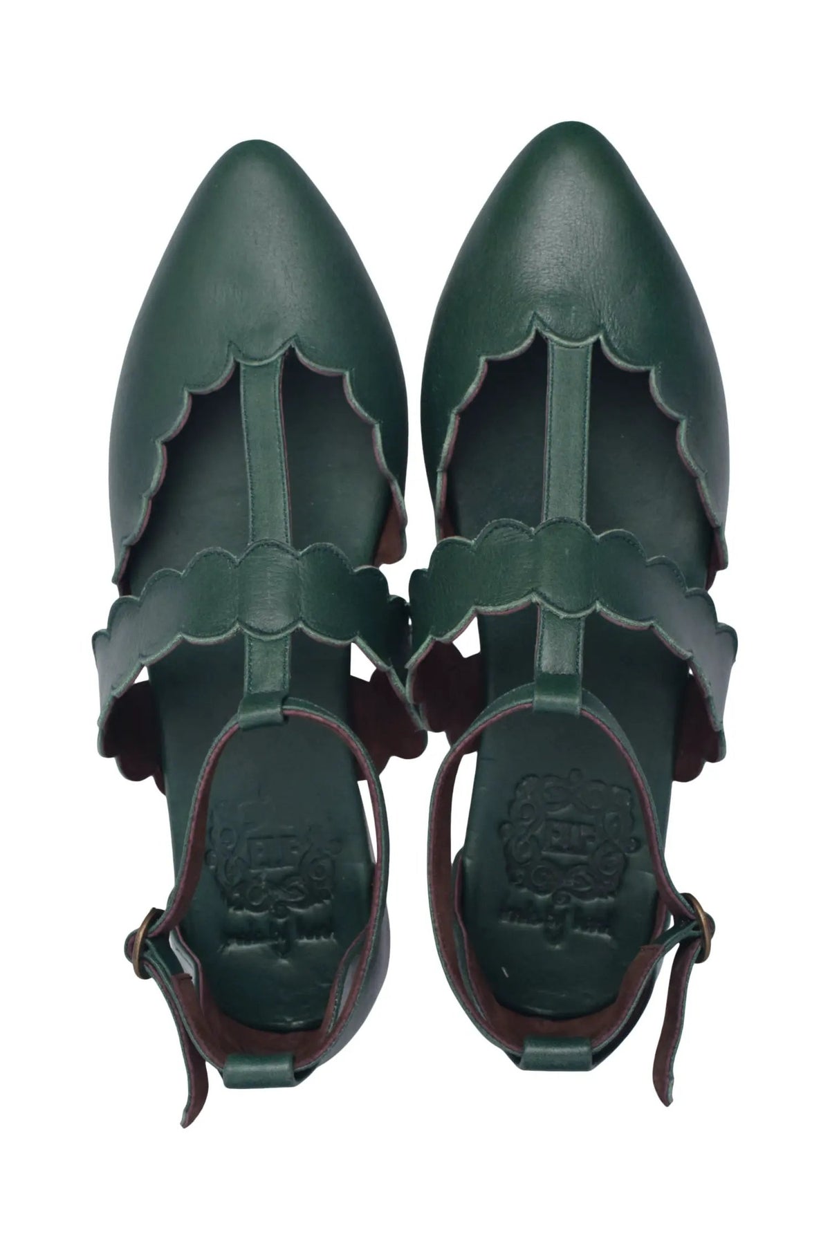 Gardenia Scalloped Pointed Toe Flats by ELF