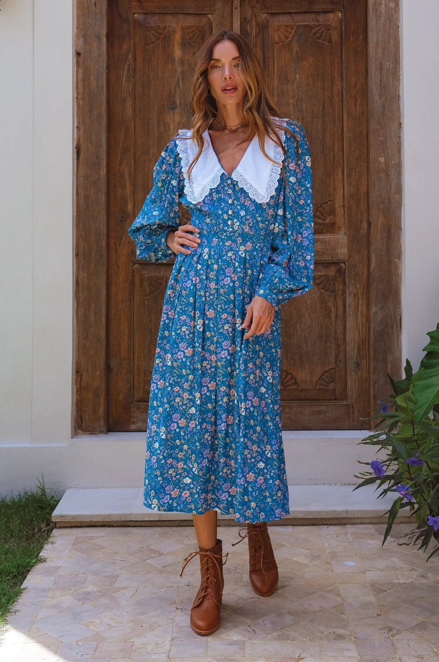 Glory Long Sleeve Midi Dress (Sale) by ELF