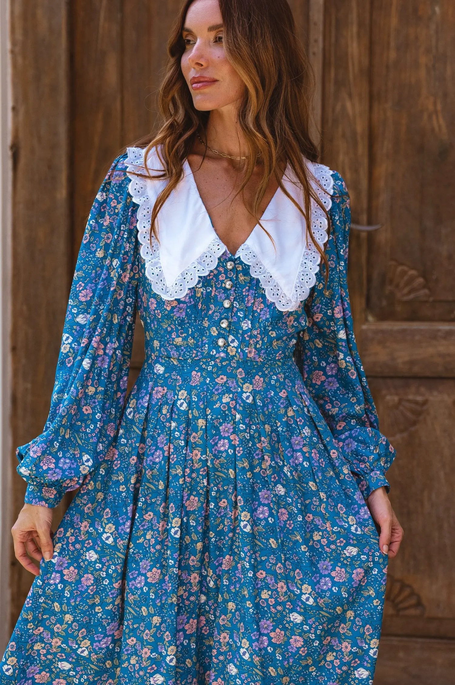 Glory Long Sleeve Midi Dress (Sale) by ELF