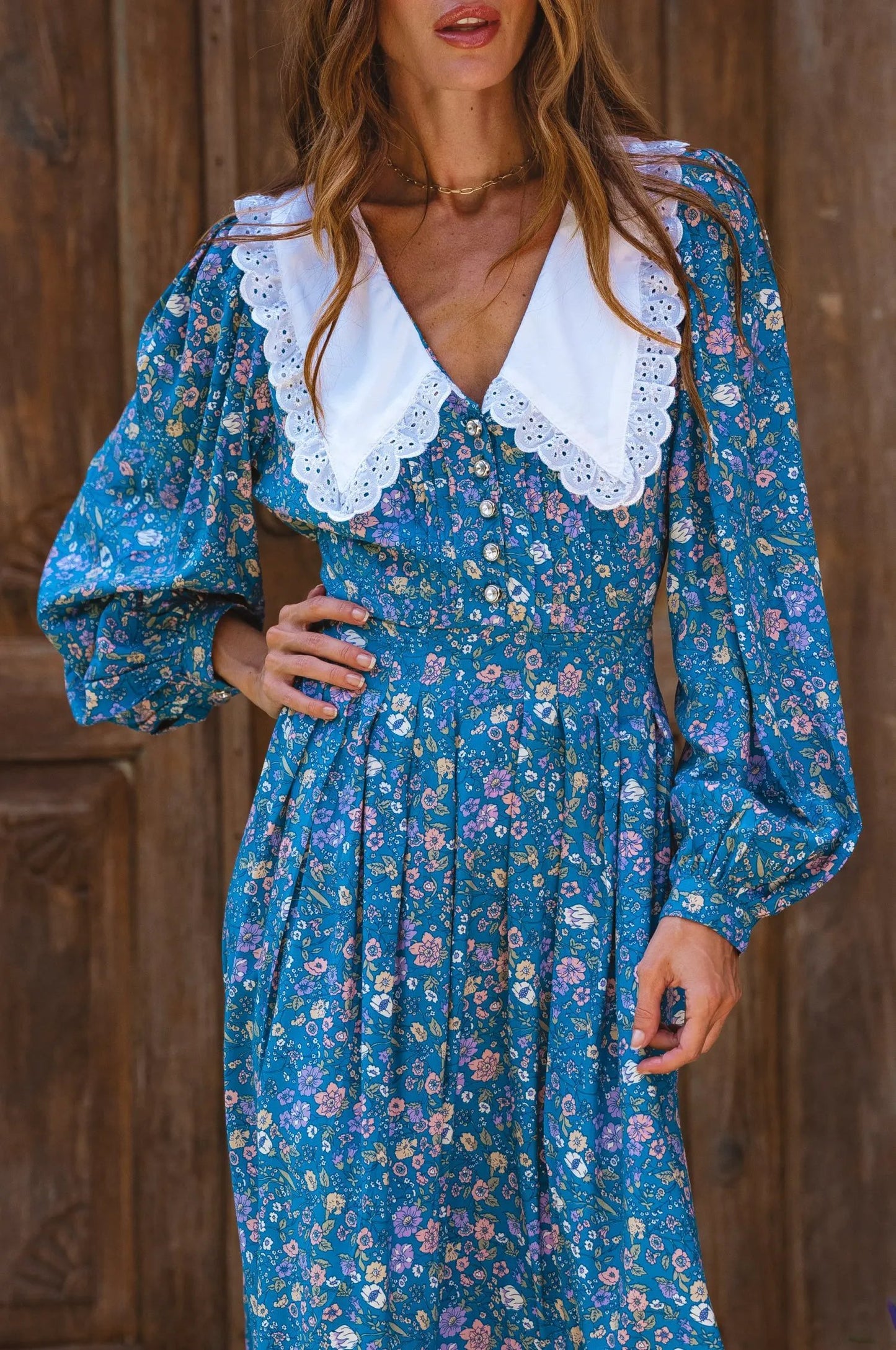 Glory Long Sleeve Midi Dress (Sale) by ELF