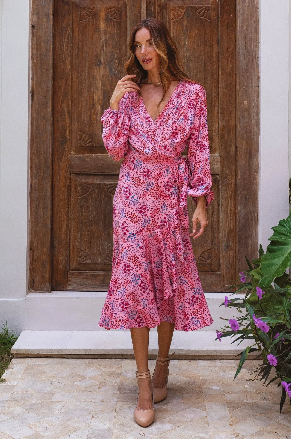 Golden Hour Wrap High Low Dress by ELF