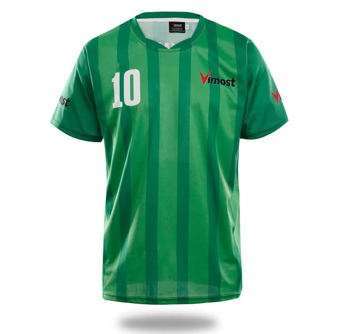 Custom Green Soccer Jersey by Vimost Sportswear