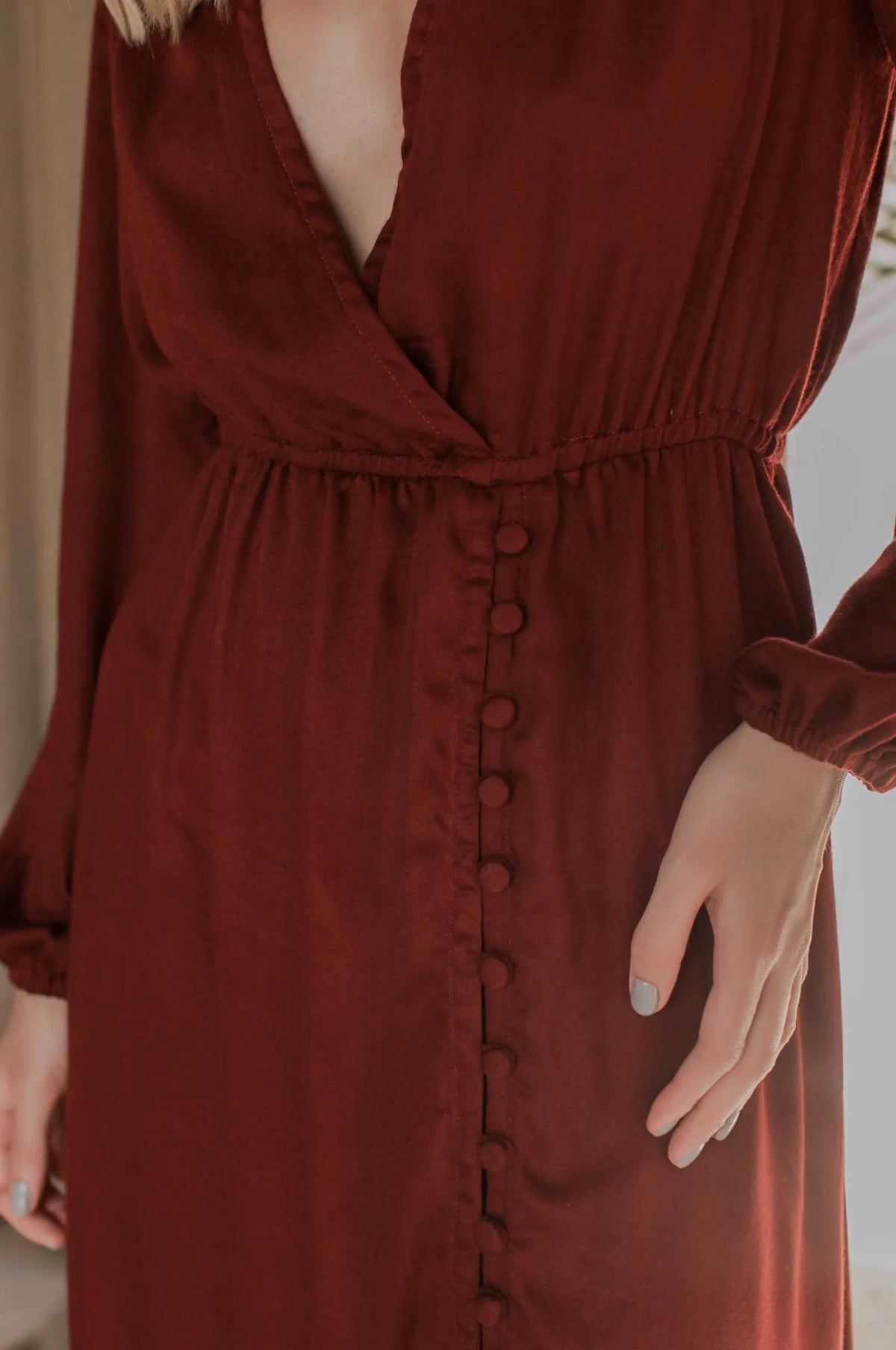 Greta Long Sleeve Midi Dress (Sale) by ELF