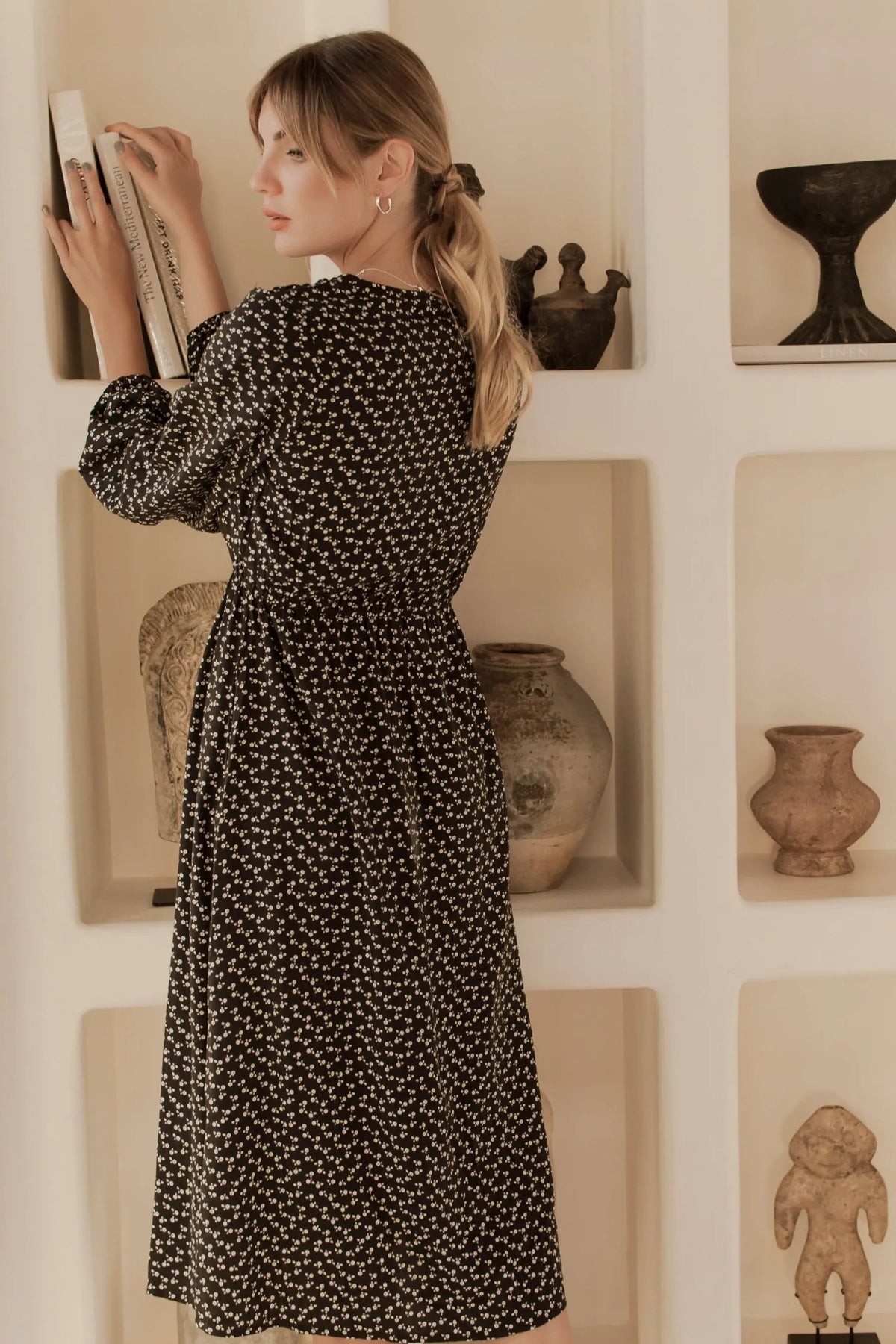 Greta Long Sleeve Midi Dress (Sale) by ELF