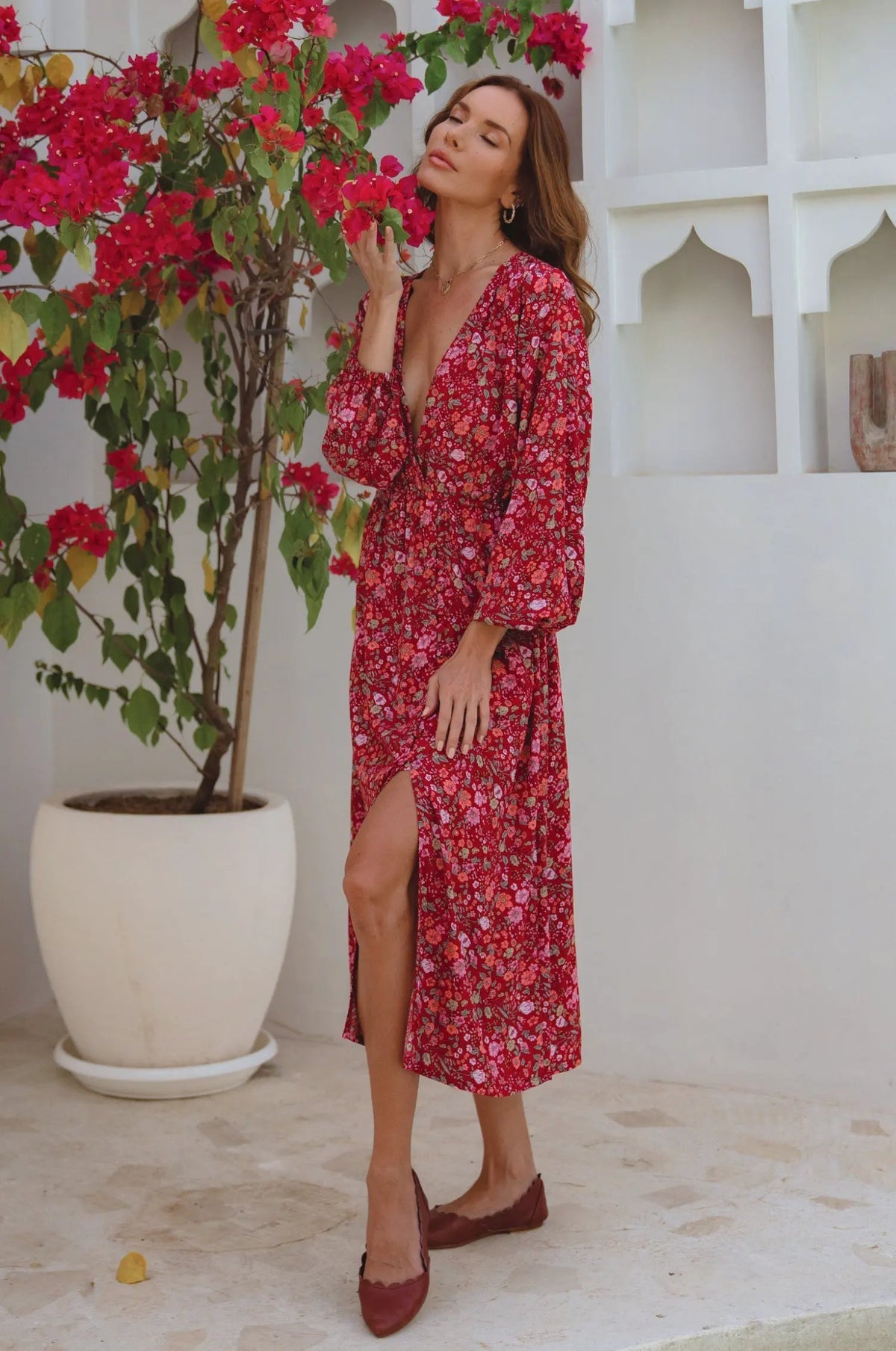 Greta Long Sleeve Midi Dress (Sale) by ELF