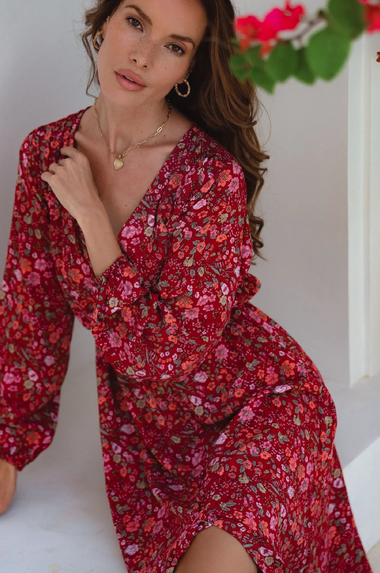 Greta Long Sleeve Midi Dress (Sale) by ELF
