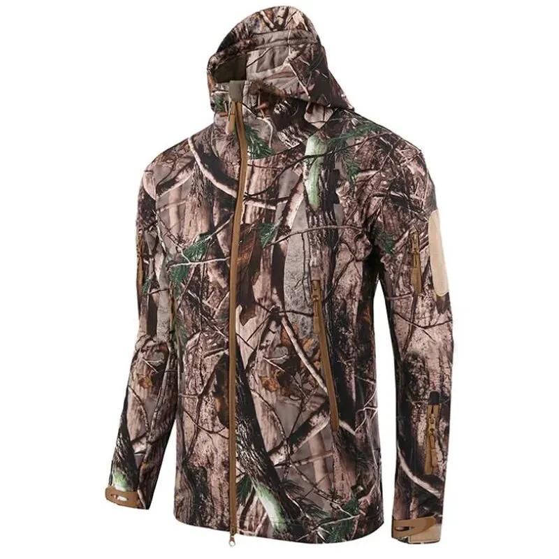 Men Military Tactical Hiking Jacket Outdoor Windproof Fleece Thermal Sport Waterproof Hunting Clothes Hooded Army Camo Outerwear by Vimost Shop