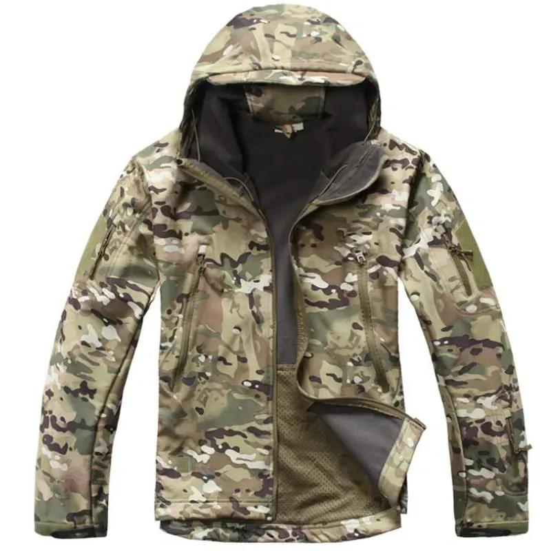Men Military Tactical Hiking Jacket Outdoor Windproof Fleece Thermal Sport Waterproof Hunting Clothes Hooded Army Camo Outerwear by Vimost Shop
