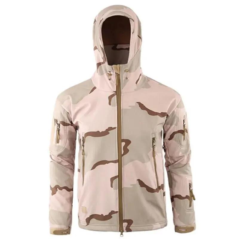 Men Military Tactical Hiking Jacket Outdoor Windproof Fleece Thermal Sport Waterproof Hunting Clothes Hooded Army Camo Outerwear by Vimost Shop