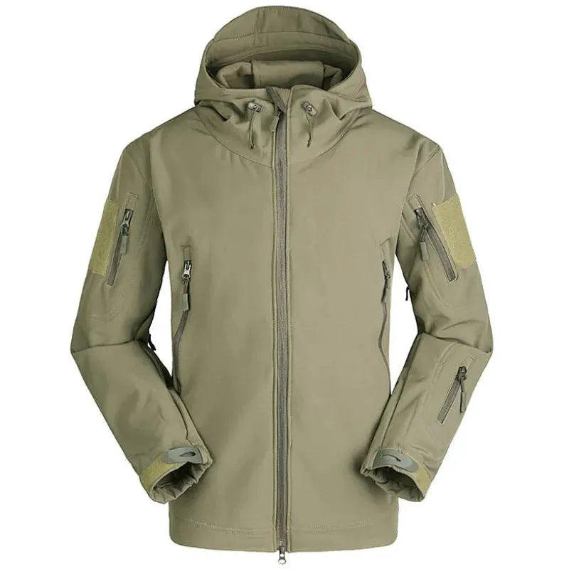 Men Military Tactical Hiking Jacket Outdoor Windproof Fleece Thermal Sport Waterproof Hunting Clothes Hooded Army Camo Outerwear by Vimost Shop