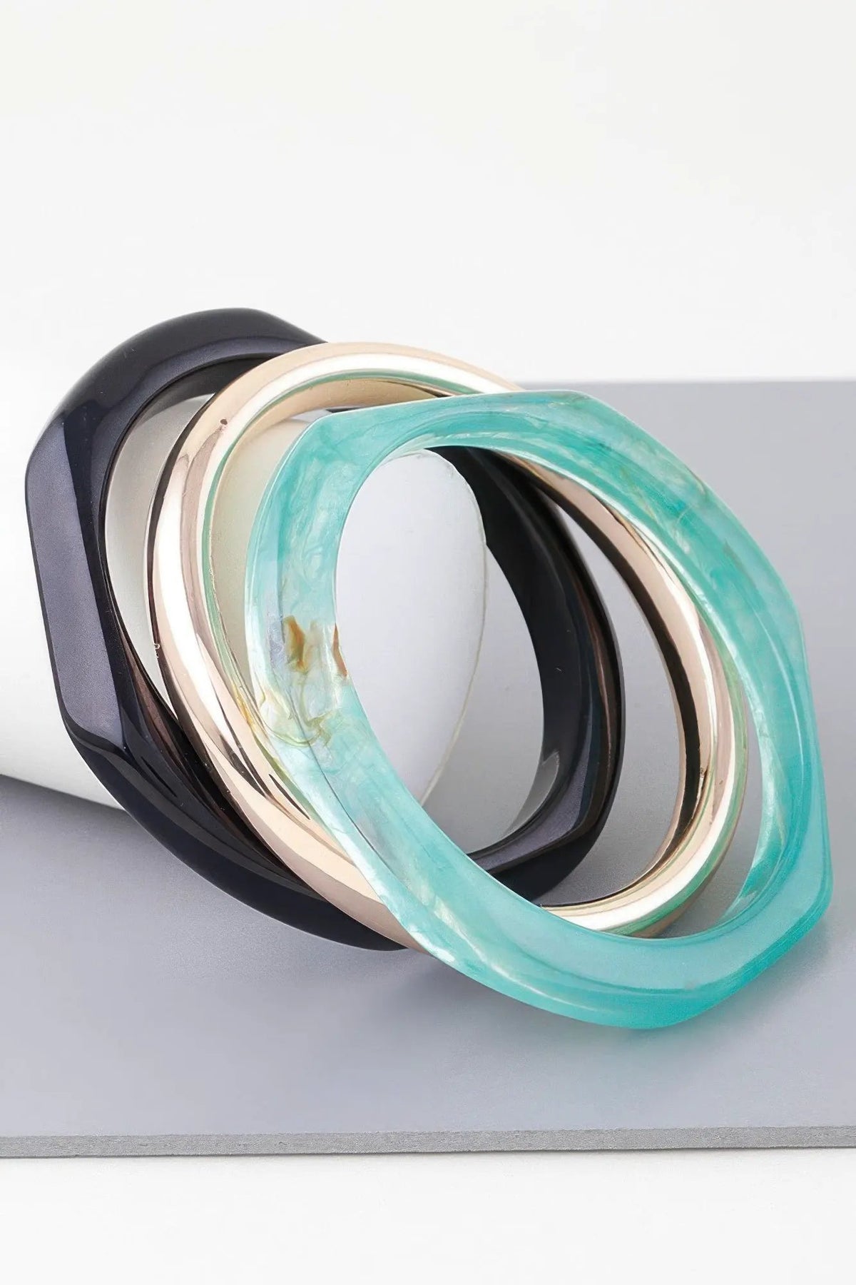 HIGHLINE Triple Geometric Marble Bracelet | Bold BYMANYC ® New York Style by BYMANYC ® New York