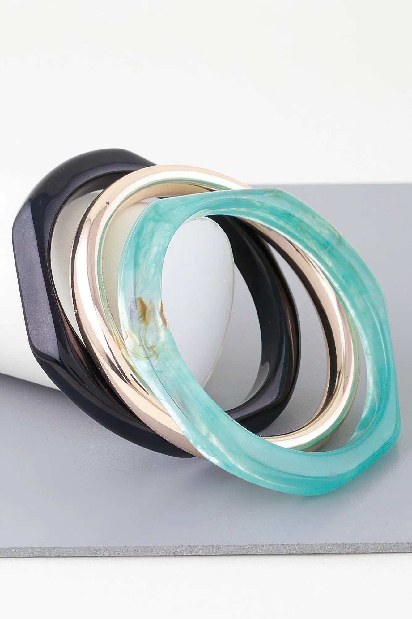HIGHLINE Triple Geometric Marble Bracelet | Bold BYMANYC ® New York Style by BYMANYC ® New York