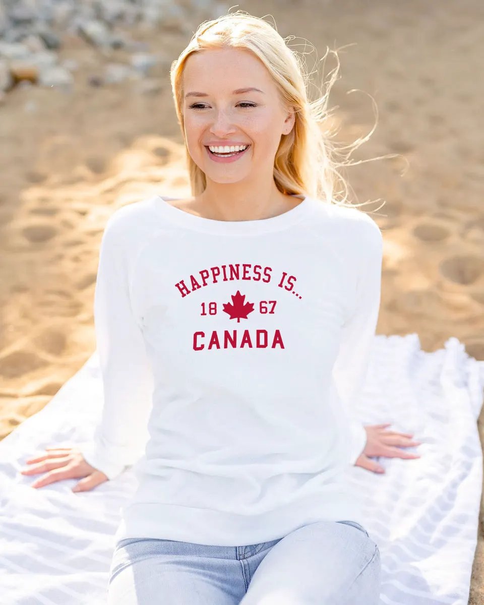 Women's Canada 1867 Crew Sweatshirt, White by Canada Collection