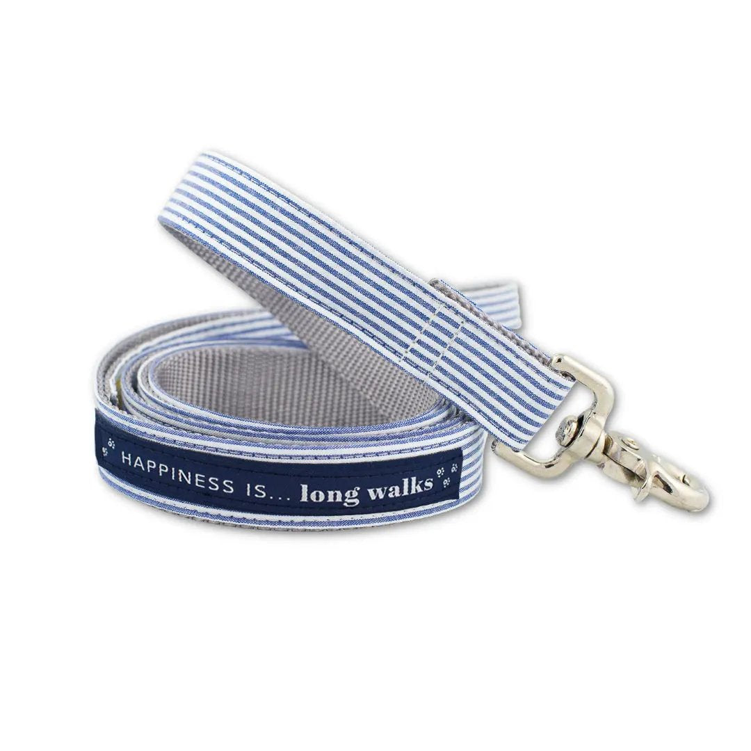 Dog Long Walks Striped Blue Leash by Pets Collection