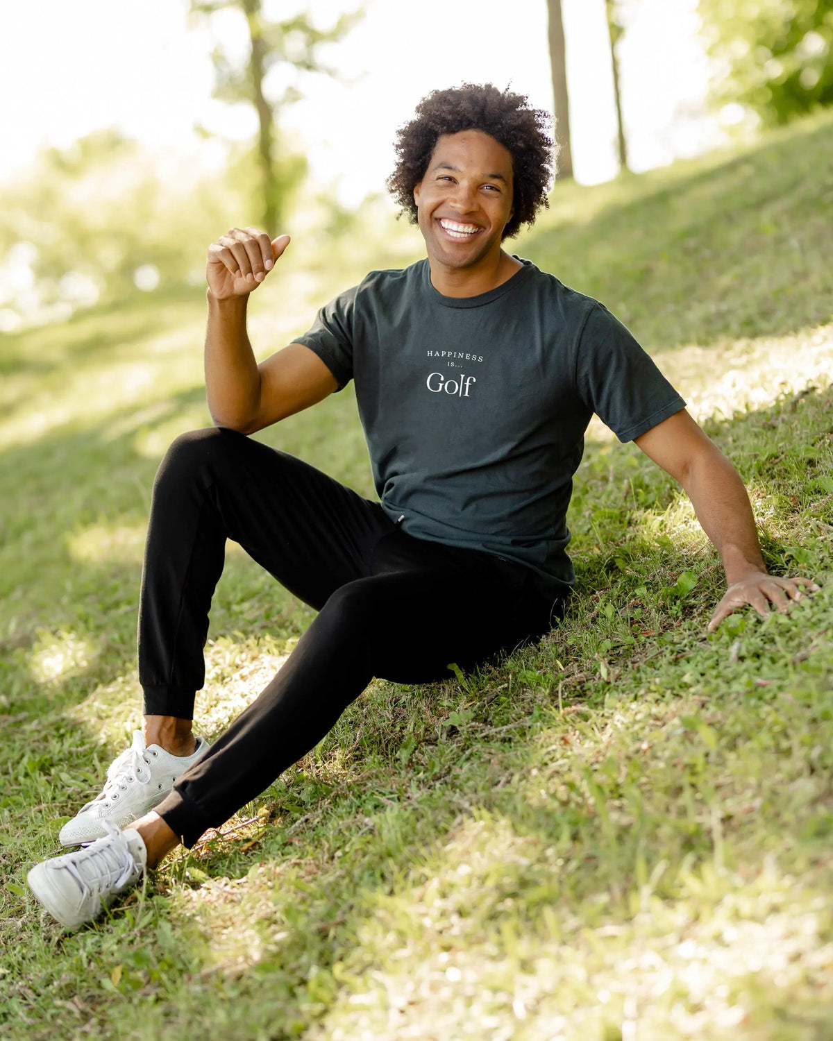 Men's Golf T-Shirt, Heather Navy by Golf Collection
