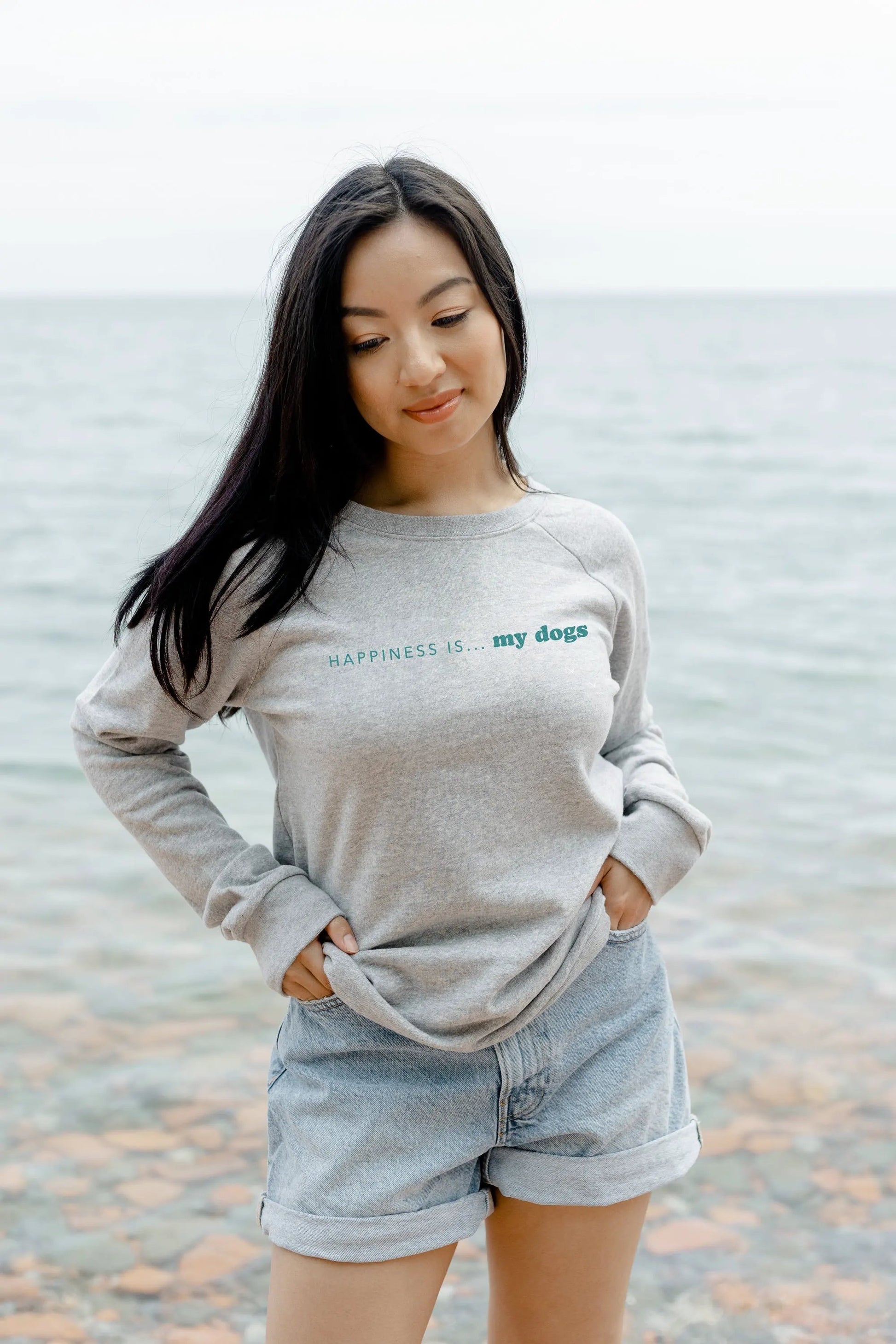 Women's My DogS Crew Sweatshirt, Heather Grey by Pets Collection