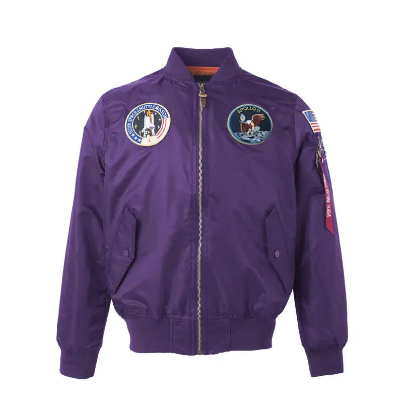 2023 Thin MA-1 hip hop streetwear letterman varsity jacket american college style wholesale baseball bomber flight jacket men by Vimost Shop