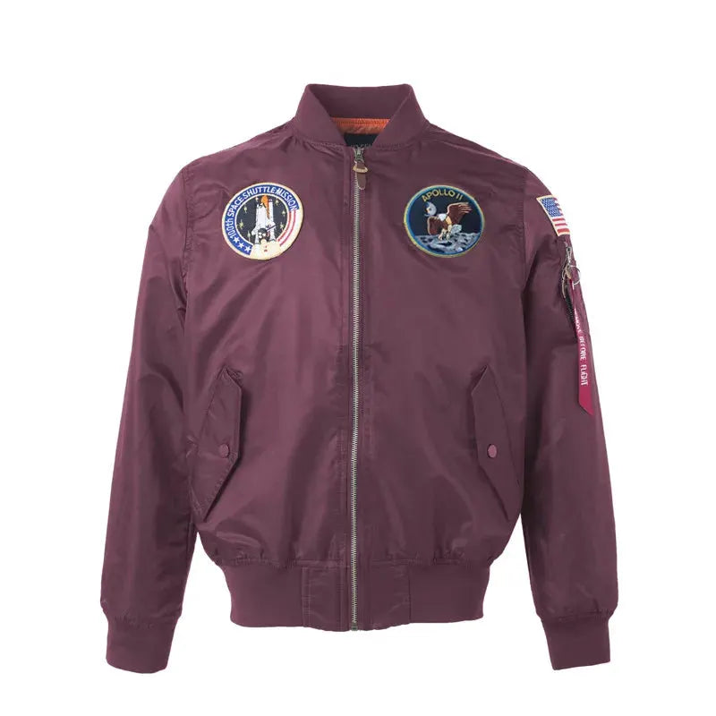 2023 Thin MA-1 hip hop streetwear letterman varsity jacket american college style wholesale baseball bomber flight jacket men by Vimost Shop