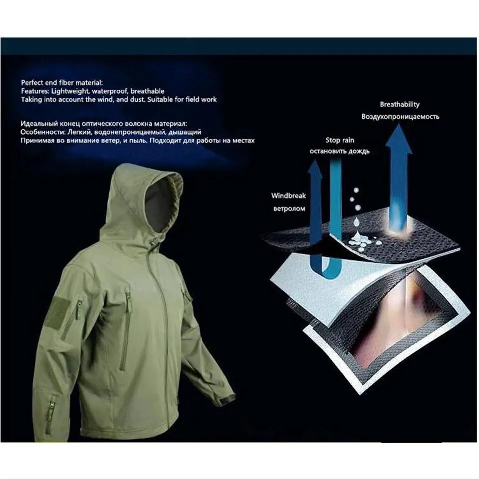 New TAD Gear Tactical Softshell Camouflage Outdoor HIiking Jacket Men Army Sport Waterproof Hunting Clothes Military Jacket by Vimost Shop