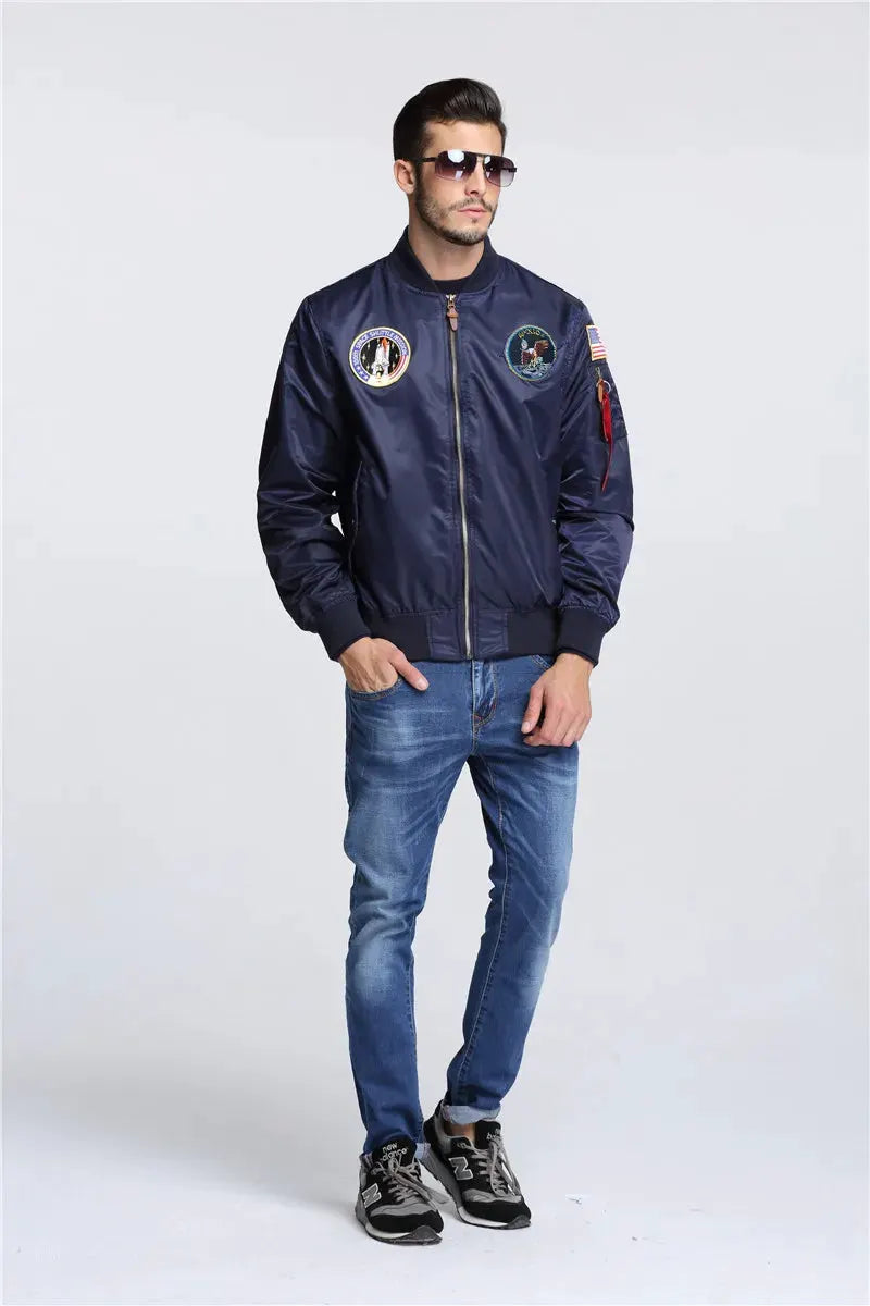 2023 Thin MA-1 hip hop streetwear letterman varsity jacket american college style wholesale baseball bomber flight jacket men by Vimost Shop