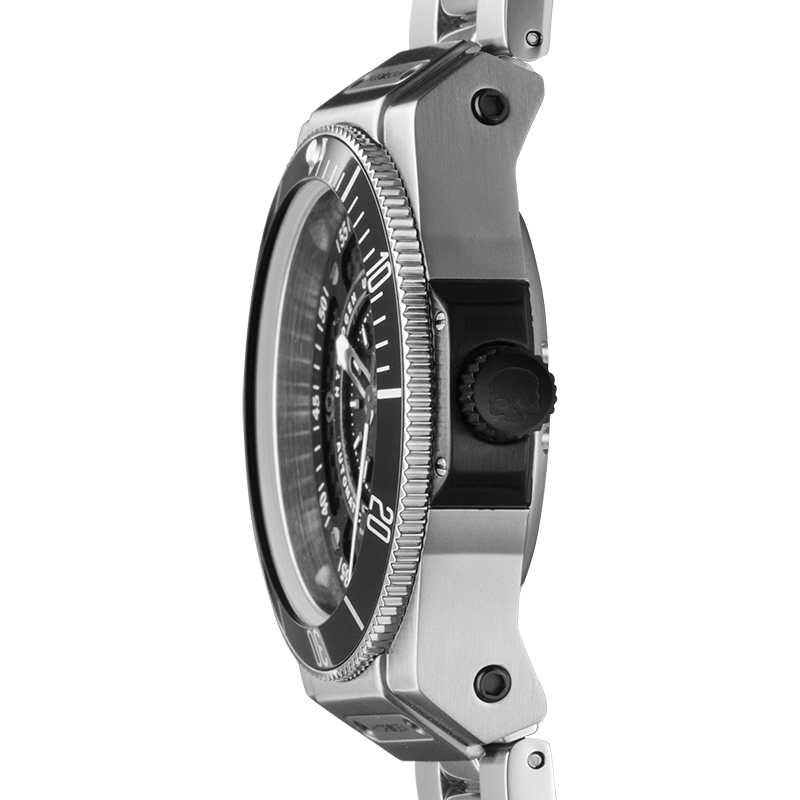 Sportivo Silver Black Bracelet by Ruby Alcestis