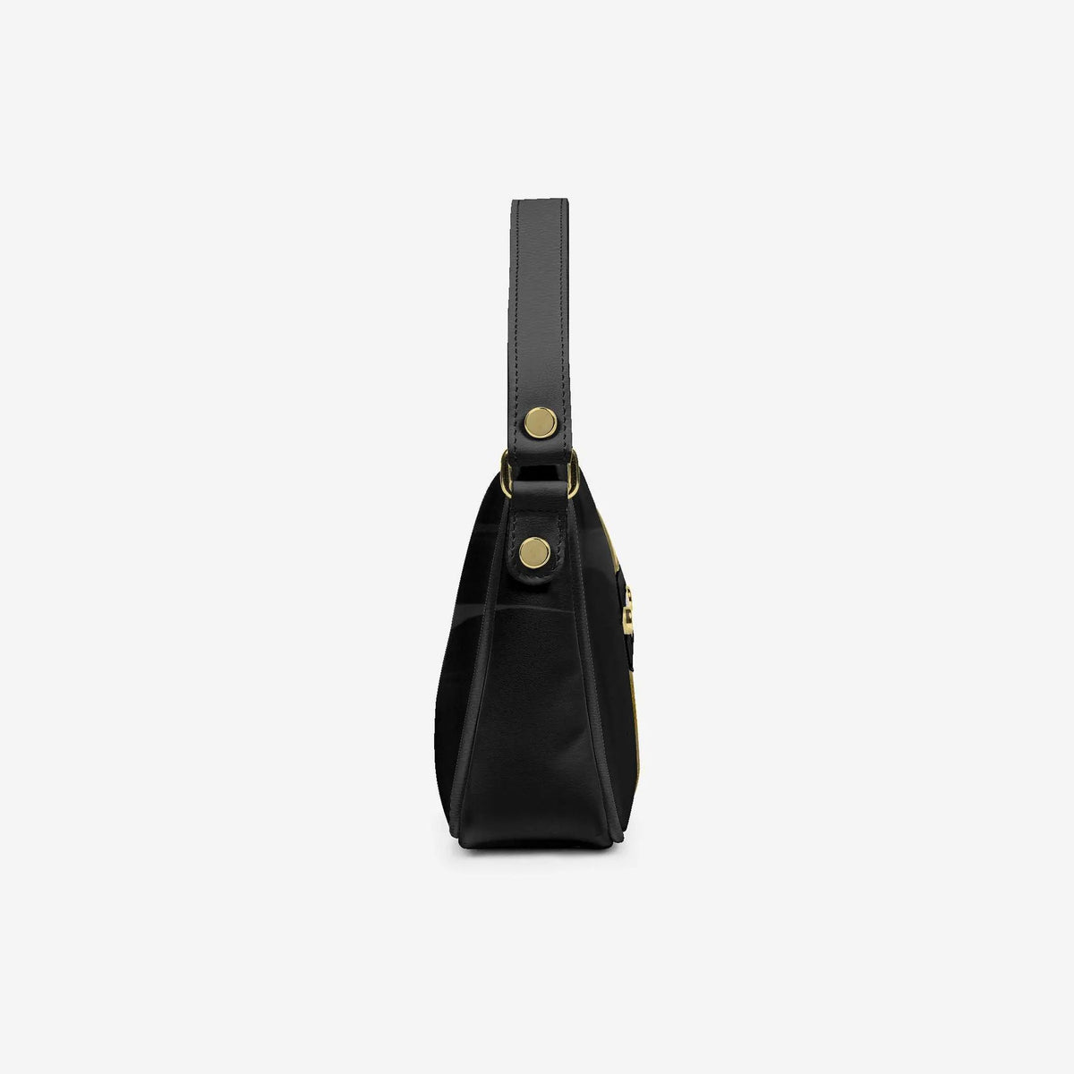 Handbag BYMANYC ® New York – Couture Vegan Vertical Band in Black & Gold Luxe by BYMANYC ® New York