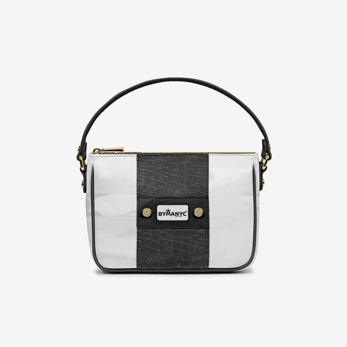 Handbag BYMANYC ® New York – Couture Vegan Vertical Band in Midnight Gold by BYMANYC ® New York