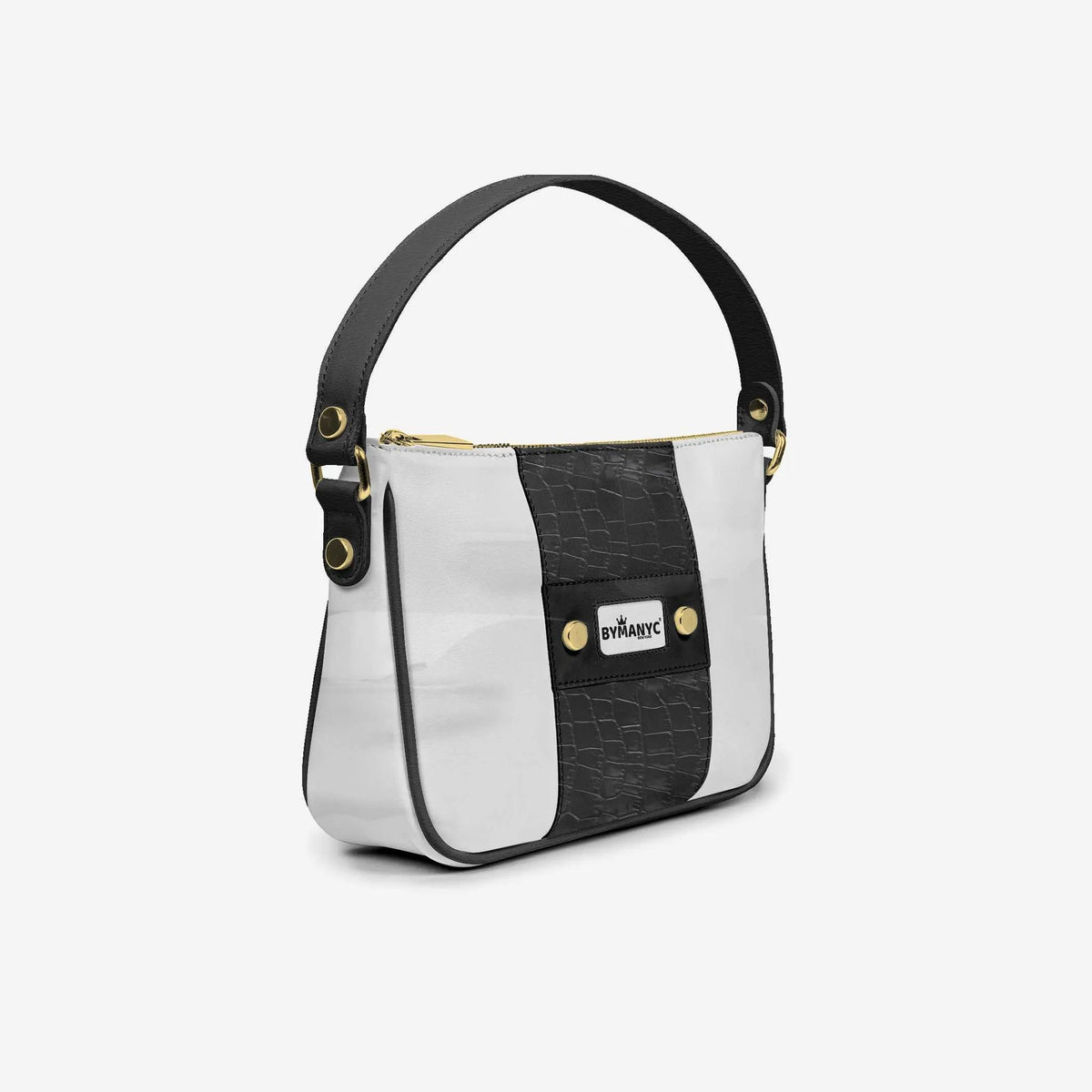 Handbag BYMANYC ® New York – Couture Vegan Vertical Band in Midnight Gold by BYMANYC ® New York