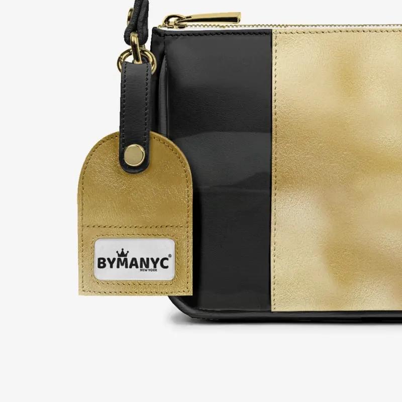 Handbag BYMANYC ® New York – Luxe Pendant Vertical Band in Platinum & Noir by BYMANYC ® New York