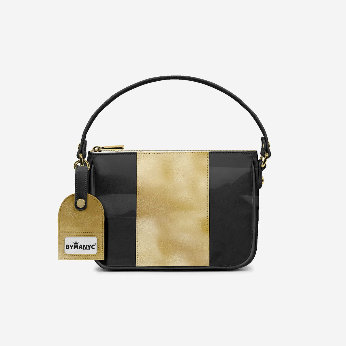 Handbag BYMANYC ® New York – Luxe Pendant Vertical Band in Platinum & Noir by BYMANYC ® New York