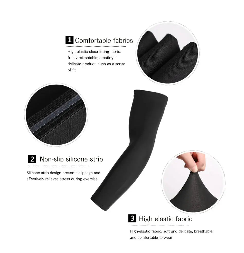 Icy Silk Sun Protection Arm Sleeves Cooling Breathable Outdoor Cycling Fishing Sports Sleeves by Vimost Shop