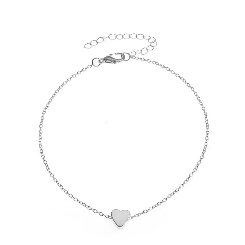 Trendy Beads Multilayer Summer Heart Anklet For Woman Bohemian Vintage Footwear Leg Bracelets 2021 Female Foot Jewelry Gifts New by Maiden-Art