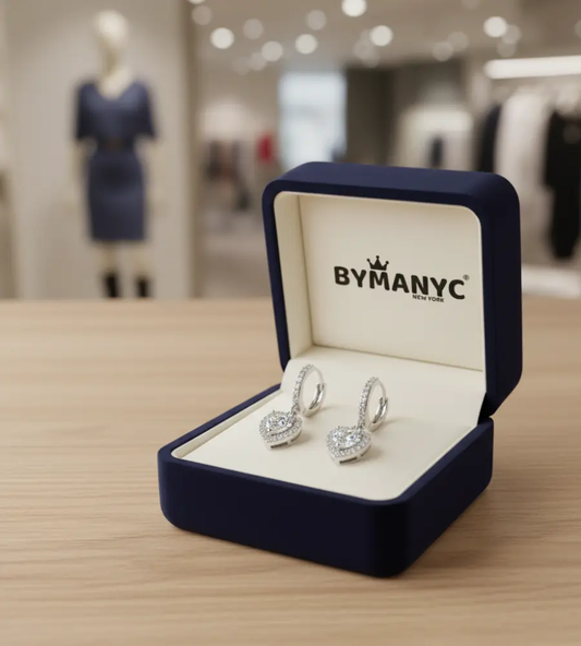 Heart Huggie Hoop Earrings Radiance SOHO BYMANYC ® New York by BYMANYC ® New York