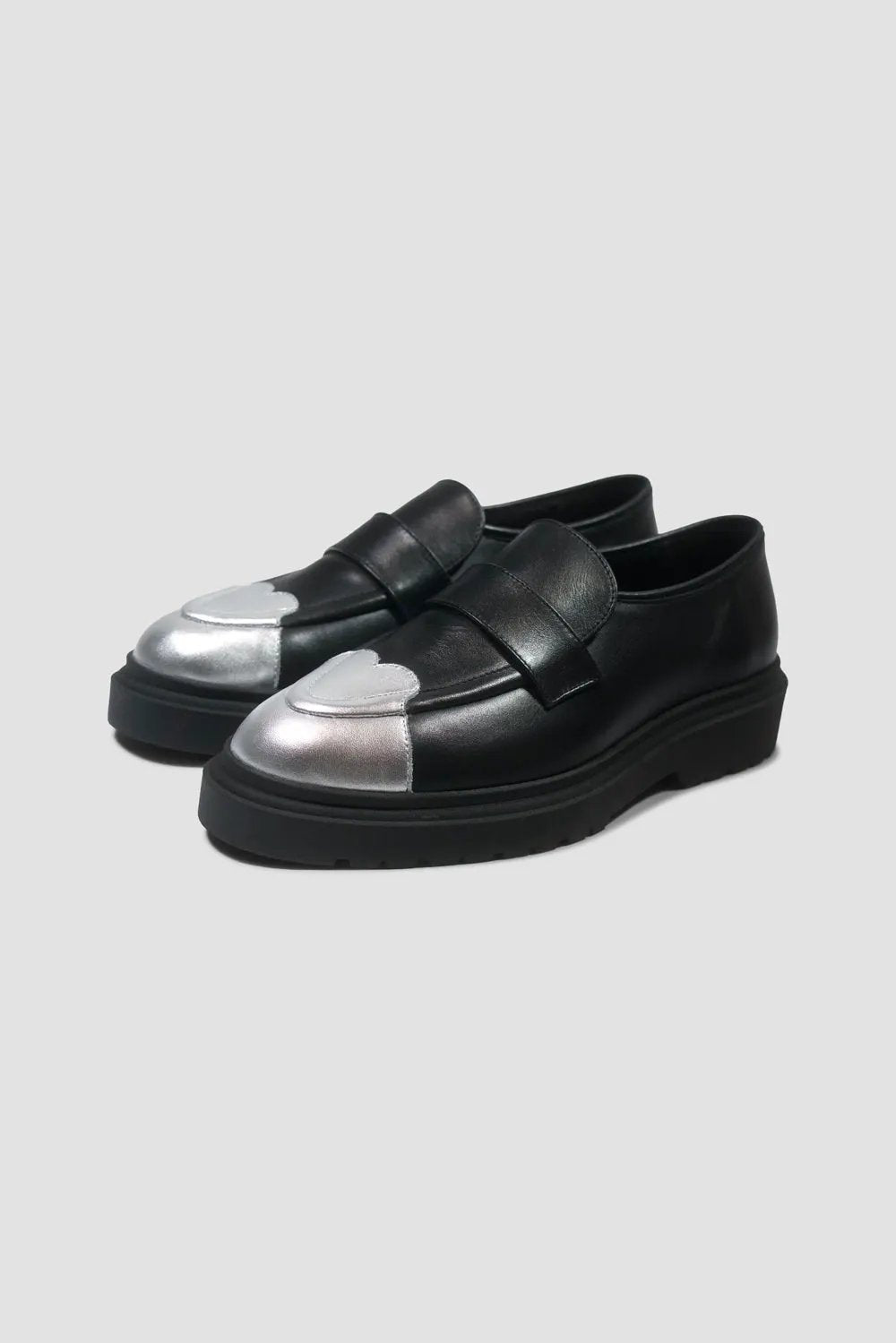 Heart Tip Leather Loafers by Hideout x Algori