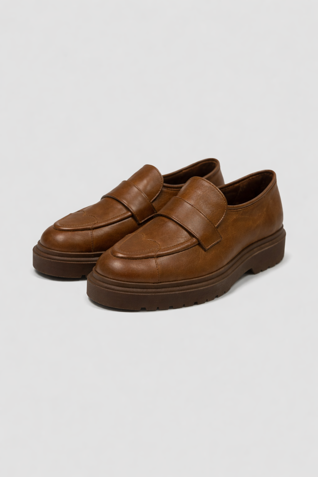 Heart Tip Leather Loafers by Hideout x Algori