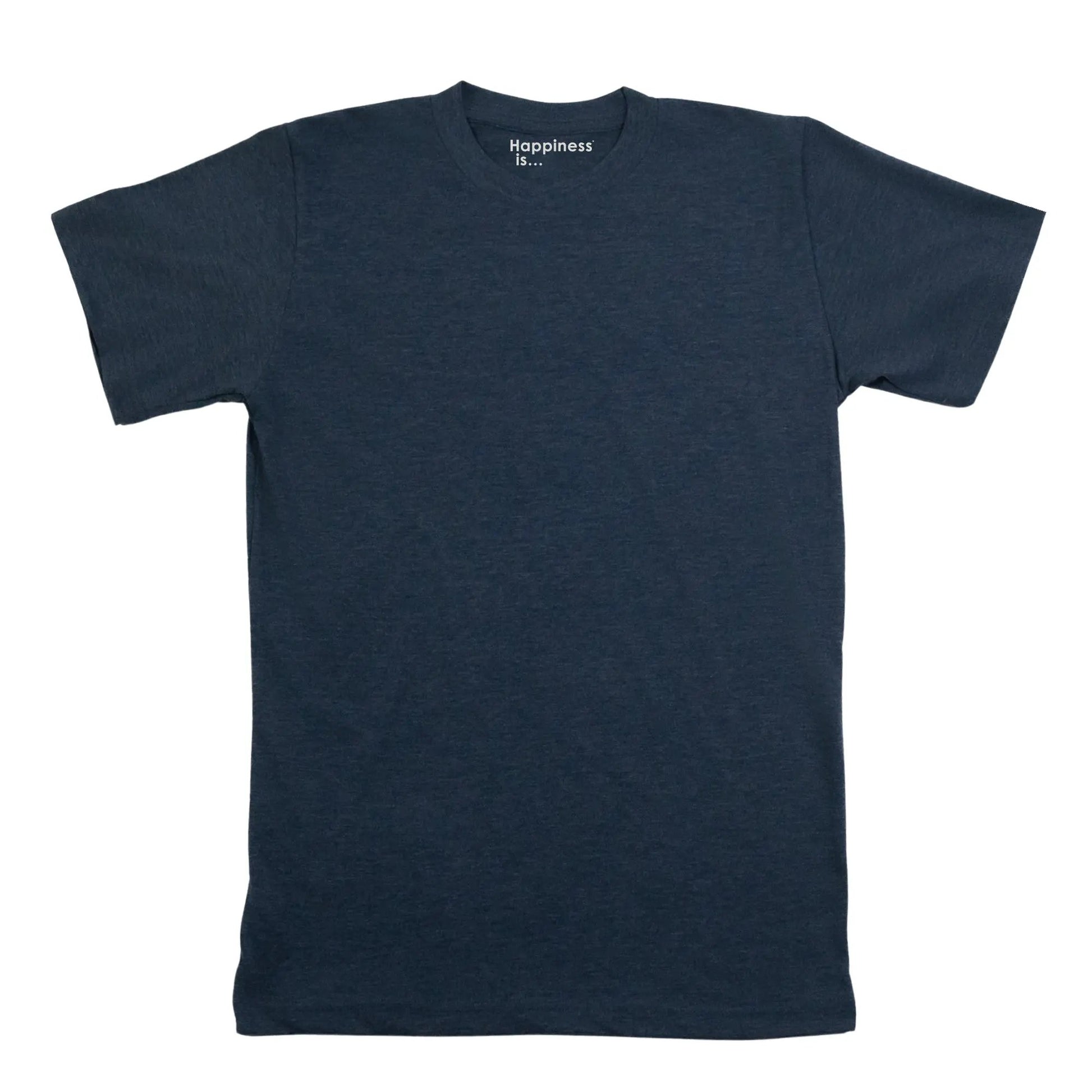 Men's Plain T-shirt, Heather Navy by Coloured Blanks