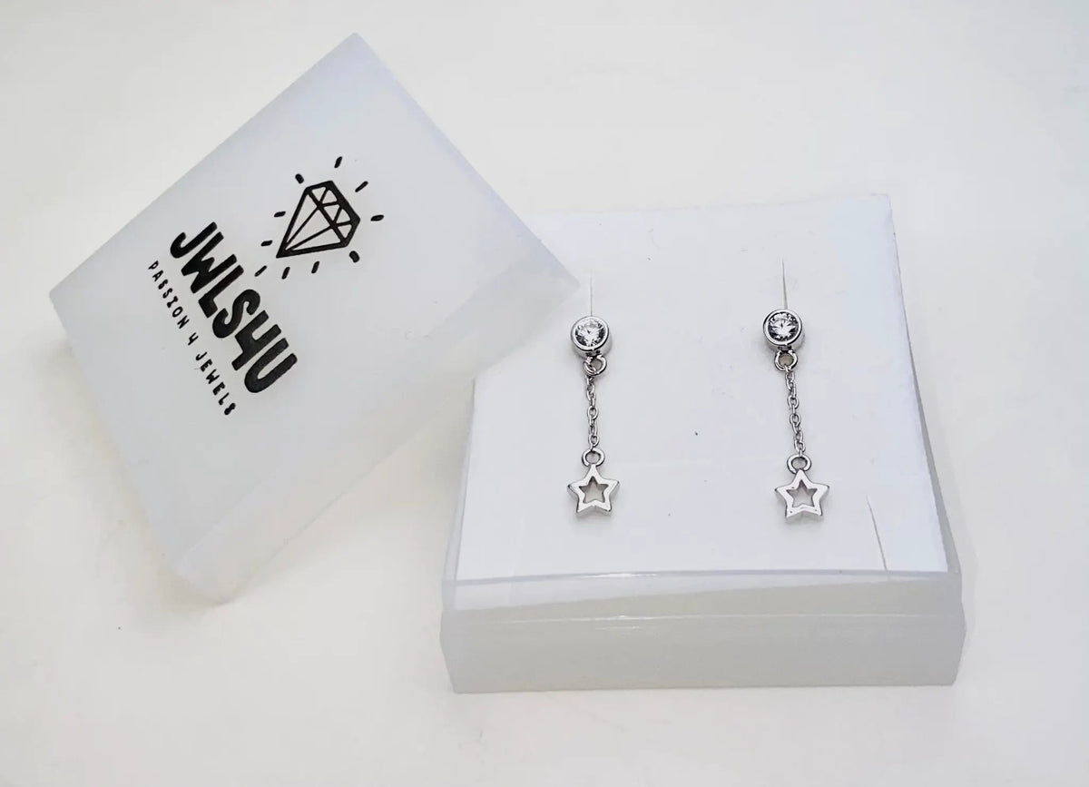 Oorhangers Open Driehoek aan Ketting Goudkleur JE010G by Jwls4u