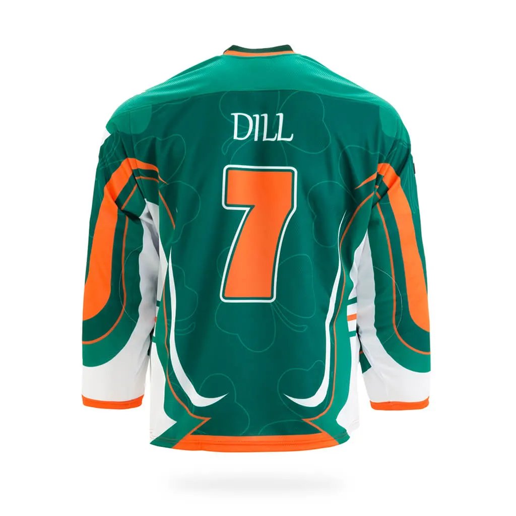 Custom Ireland Green Ice Hockey Jersey by Vimost Sportswear