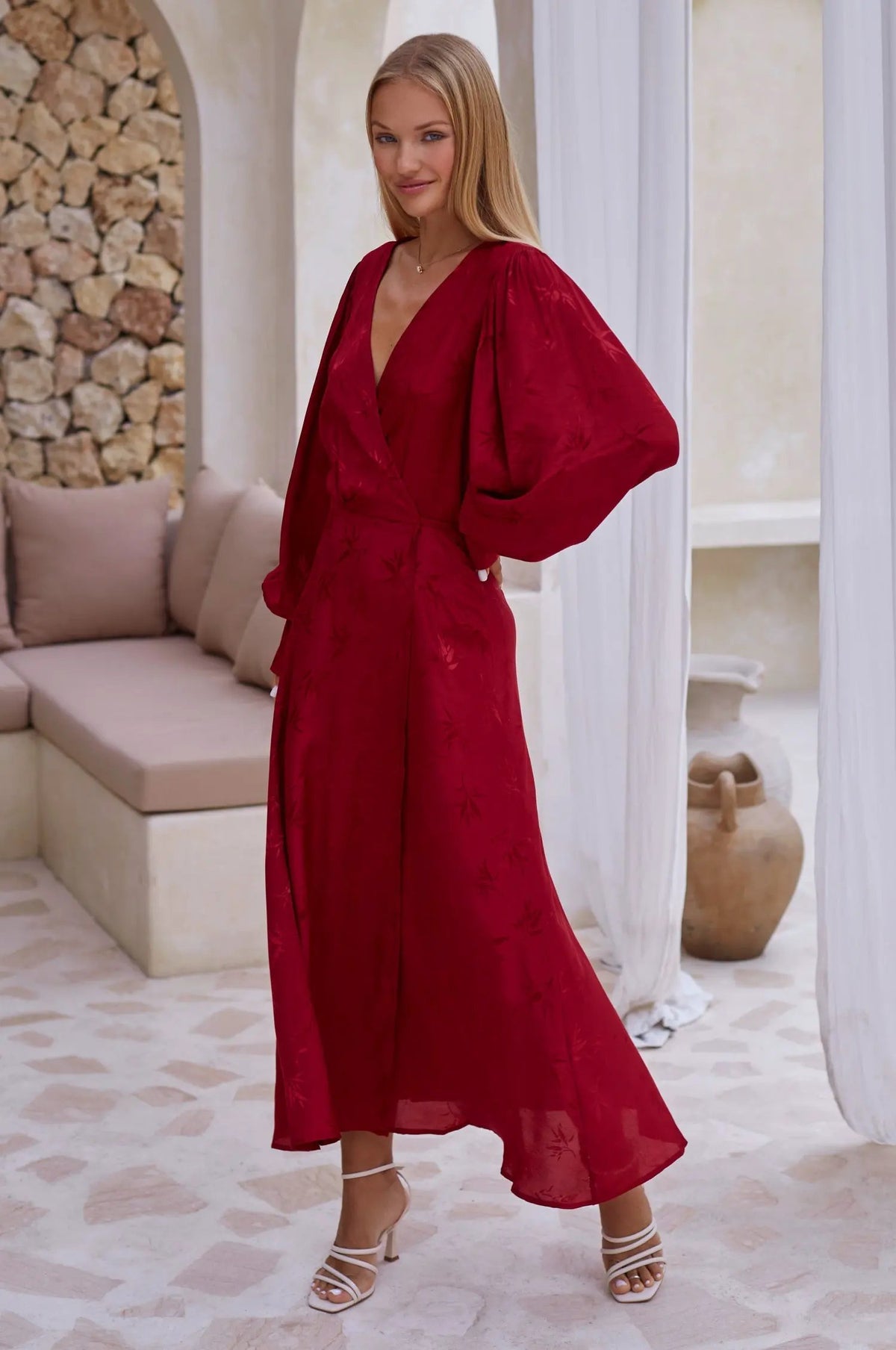 Isabella Long Sleeve Wrap Dress (Sale) by ELF