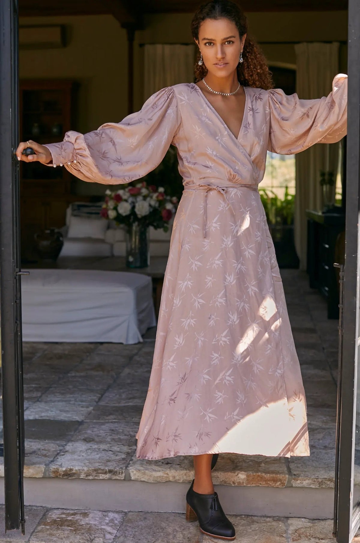 Isabella Long Sleeve Wrap Dress (Sale) by ELF