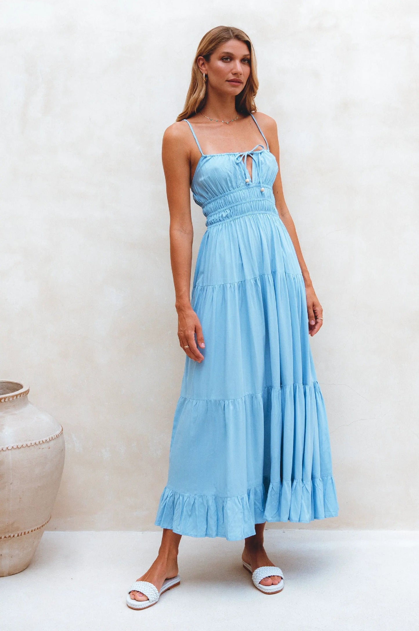 Isadora Tiered Maxi Dress (Sale) by ELF