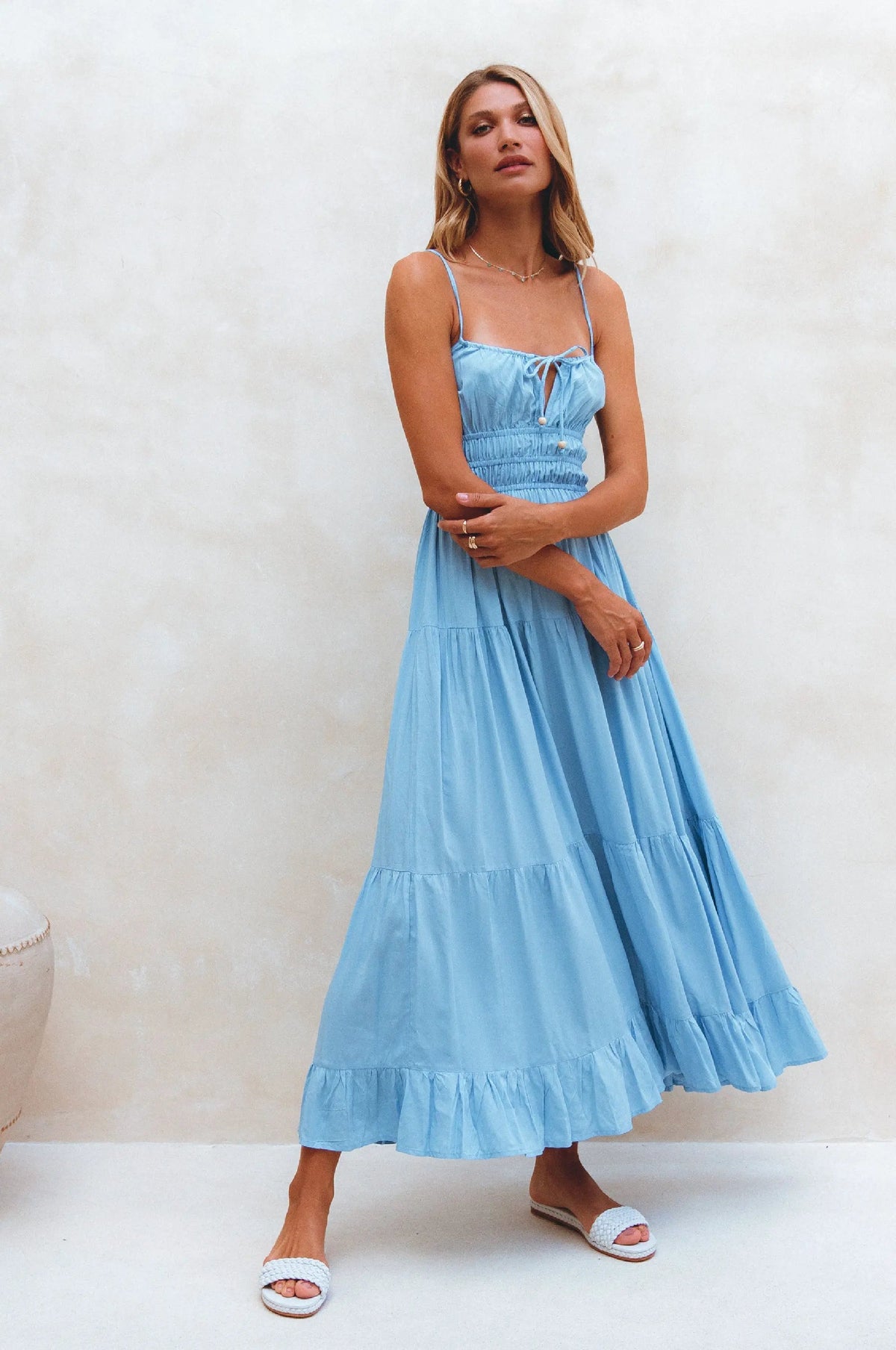 Isadora Tiered Maxi Dress (Sale) by ELF