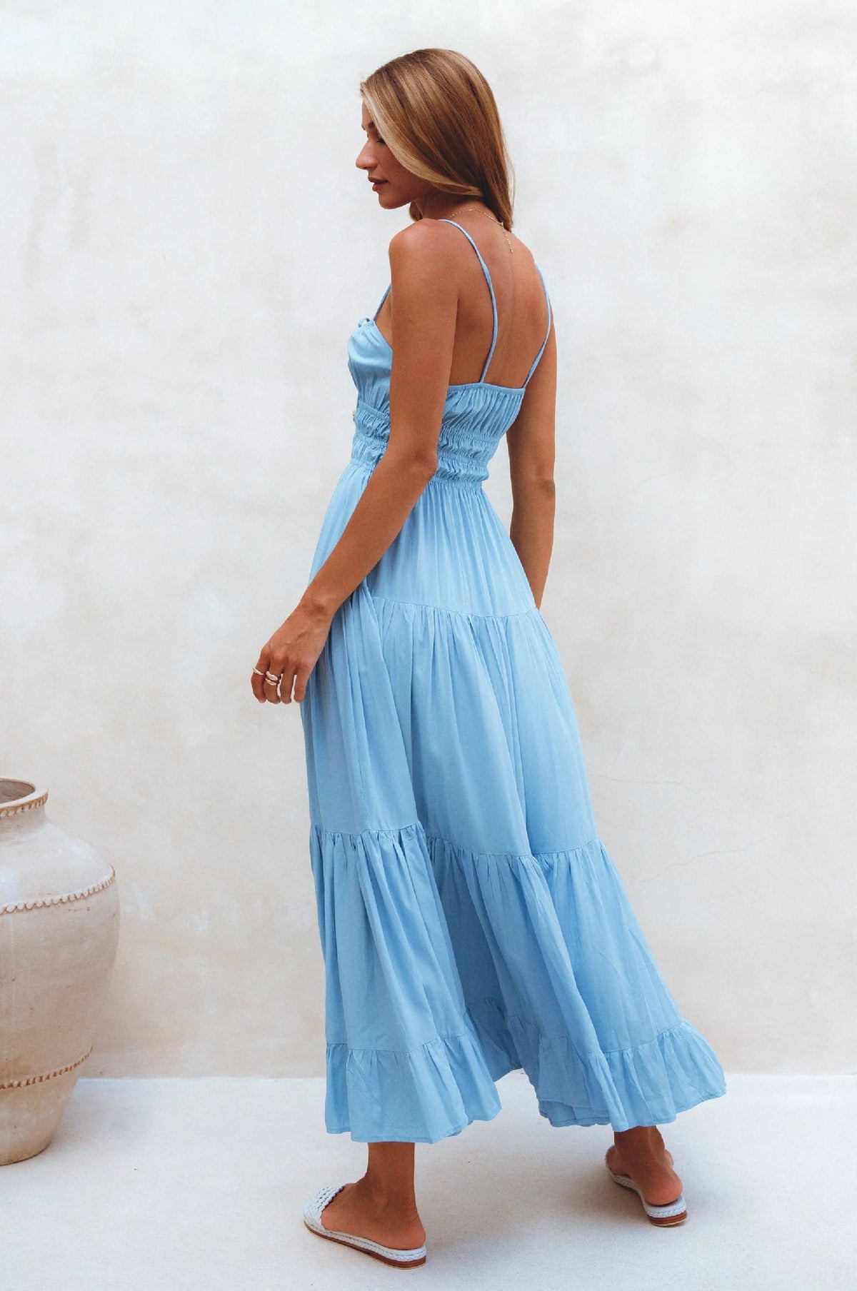 Isadora Tiered Maxi Dress (Sale) by ELF