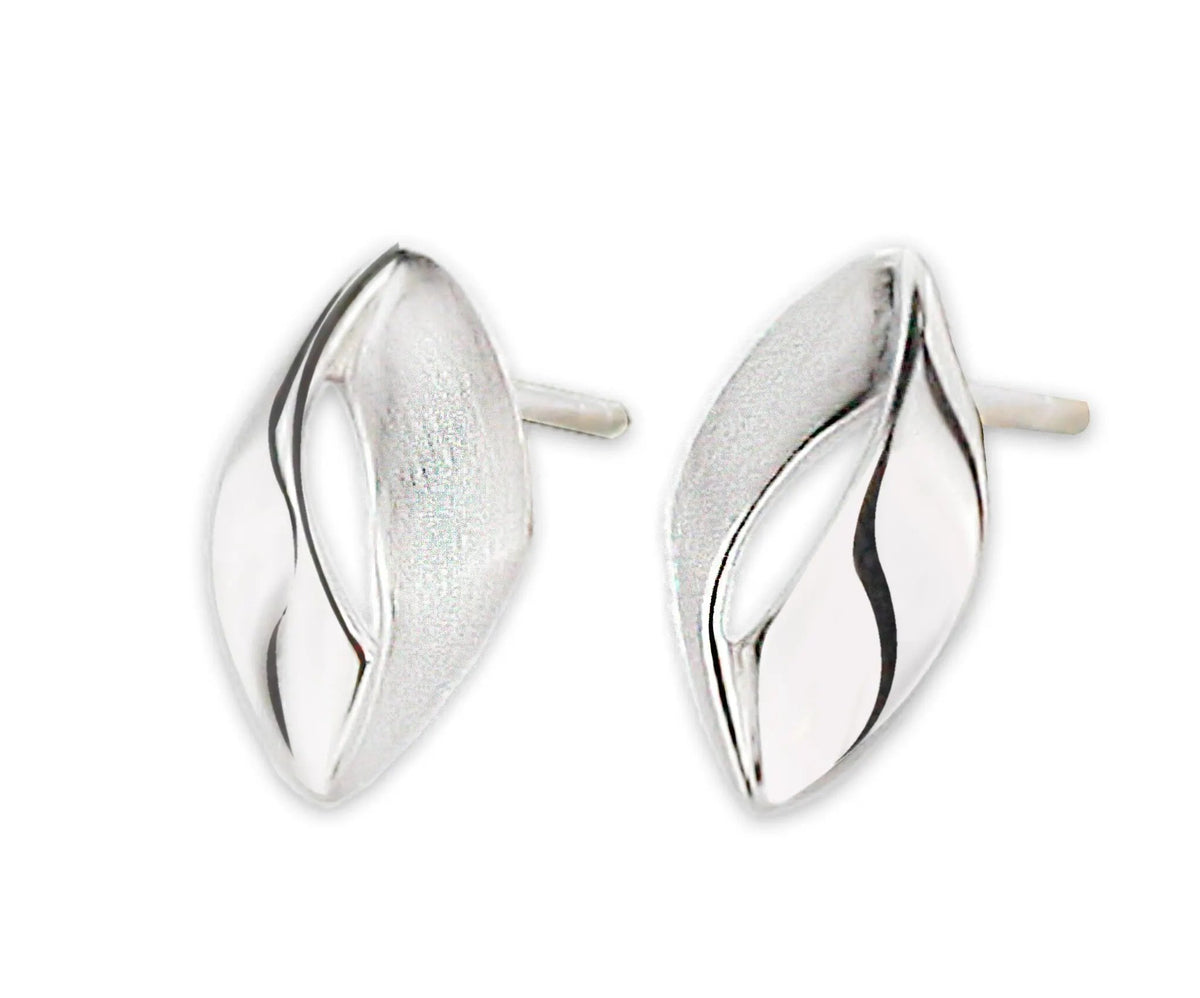 Gala Design Leeve 1cm 925 Silver Earrings For Women Chic Sleek by Jwls4u